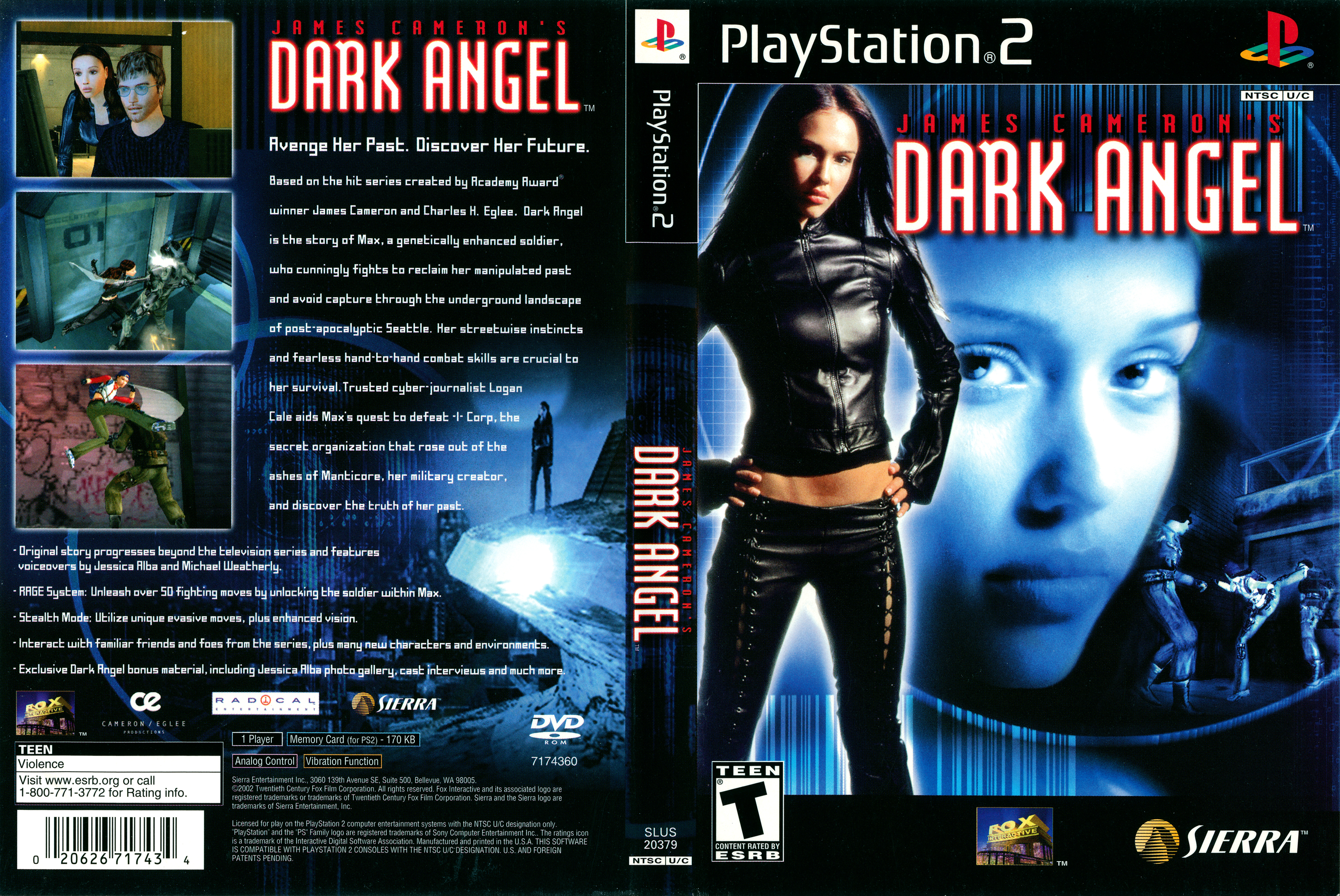 James Cameron's Dark Angel [SLUS 20379] (Sony Playstation 2) - Box 